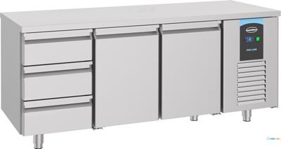 700 Koelwerkbank 2 Deuren 3 Laden, combisteel 7489.5555 1