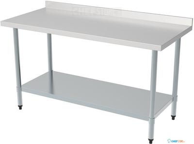 Demontabele RVS Werktafel | Bodemschap | Opstaande rand | Demontabel | 140cm| Combisteel | 7490.0075 1