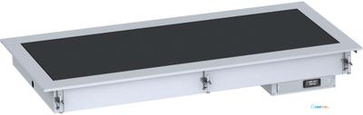 Drop-In Verwarmde Keramische Plaat 4/1 - Zwart, CombiSteel 7495.0235 1