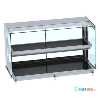 Drop-In Warmvitrine Keramisch Recht - Zwart 5/1, CombiSteel 7495.0340 1