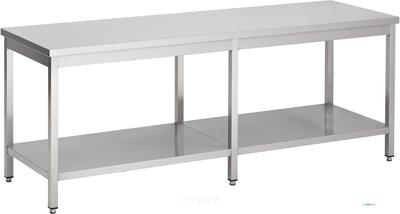 Werktafel | Bodemschap | 260cm breed | RVS | Combisteel | 7812.0035 1