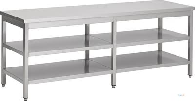 Werktafel met 2 schappen | 250cm breed | RVS | Combisteel | 7812.0282 1