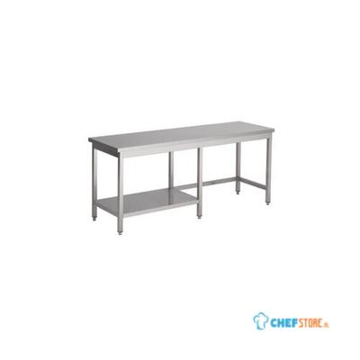 Werktafel met half Bodemschap | 200cm | RVS | Combisteel | 7812.0368 1