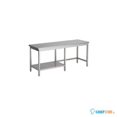 Werktafel met half Bodemschap | 180cm | RVS | Combisteel | 7812.0376 1