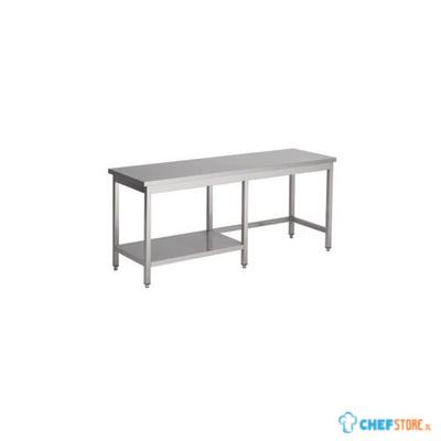 Werktafel met half Bodemschap | 280cm | RVS | Combisteel | 7812.0384 1