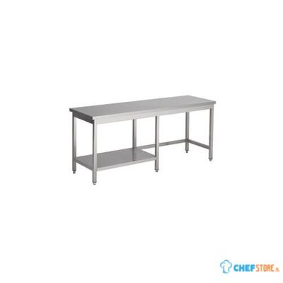 Werktafel met half Bodemschap | 290cm | RVS | Combisteel | 7812.0385 1