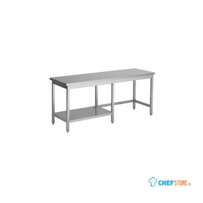 Werktafel met half Bodemschap | 140cm | RVS | Combisteel | 7812.0398 1