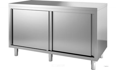 Werktafel met schuifdeuren | 260cm | RVS | Combisteel | 7812.0414 1