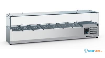 Opzetkoelvitrine | 150cm | 7 x 1/4GN | Glaswand | Ecofrost | 7950.5118 1