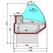Diamond Statische Vitrinetoonbank met Opslag, Gebogen Glas - WITTE Voorkant - CMN15-S3 2
