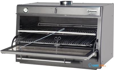 Houtskooloven-Bbq, Gn2/1+ Gn1/1 (150Kg/H) | Diamond | CBQ-120/SS 1