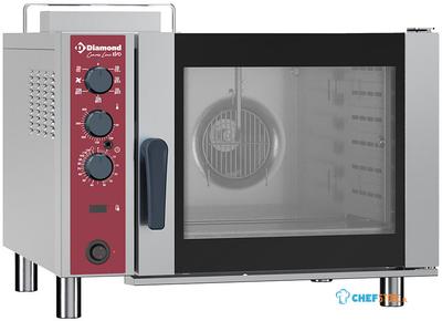 Convectie Gasoven - 6x GN 1/1 - Automatische Luchtbevochtiger - Diamond CFG61/N 1