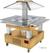 Diamond Eiland Buffet - Salad bar, gekoeld, gemotoriseerd koepel 4x GN 1/1-150 (Licht eiken hout) | CSB/4D-D1-R2+KM 1