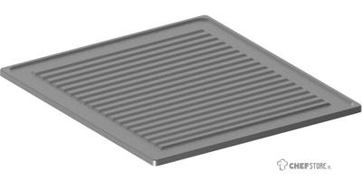 Geribde Plaat Roestvast Staal 1 Brander - Diamond A7/PR1B-XN 1