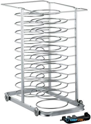Uittrekbare Lader Met Wielen, Voor 23 Borden (ø 300 Mm) Voor Oven 10x GN1/1 (ruimte 85 Mm) - Diamond AC/A10-2385-X 1