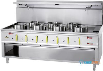 Diamond ASIA2-C7R Wok-fornuis 7 branders met watergordijn