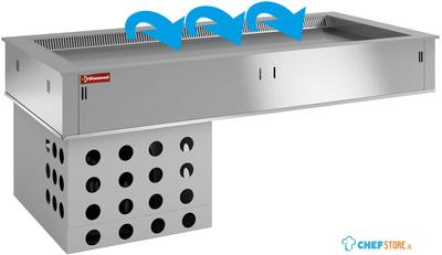 Gekoeld Topelement, Geforceerd, 4x GN1/1 - Diamond DPA/TRV15-R2 1