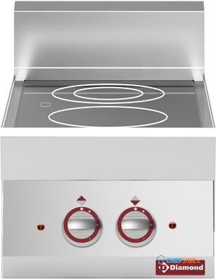 Elektrische Vitrokeramische Plaat Met 2 Kookzones -Top- - Diamond E65/2VC4T-N 1