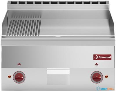 Elektrische Braadplaat - 2/3 Glad En 1/3 Gegroefd -Top- - Diamond E60/PM6T-N 1