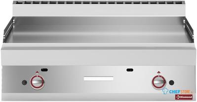 Bakplaat Op Gas EXTRA-BREED Met Vlakke Plaat - Diamond G65/PL10T-N 1