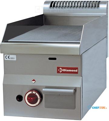 Bakplaat op gas | Vlakke plaat | 600 Line | G60/PL3T | Diamond 1