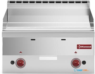 Braadplaat Op Gas Met Vlakke Plaat "chroom" -Top- - Diamond G60/PLCD6T-N 1