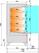 Diamond Warmte Vitrine, Zelfbediening, met Glazen Deur, op Wielen - FULL BLACK - HAS08-P5 2
