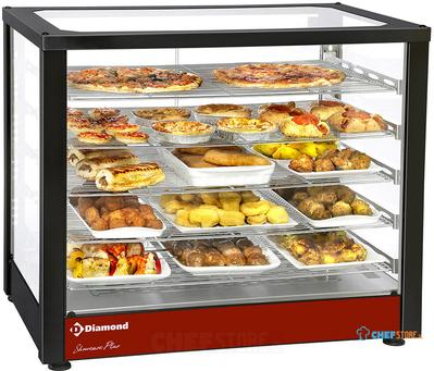 Warmhoudvitrine | Geforceerd | 5 niveaus | Zwart | HSD5-B2 | Diamond 1