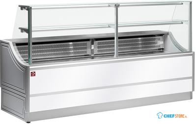 Gekoelde toonbank recht 100cm | Met Reserve-opslag | Wit | Diamond | OL104/A2-R/R2 1
