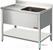 Diamond Spoeltafel met 1 Kuip 600x500xh325, Links Druipvlak - L1411S-D 1