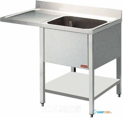 Diamond Spoeltafel met 1 Kuip en 1 Druipvlak - L1411VS-D 1