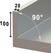 Diamond Spoeltafel met 1 Kuip, 1 Links Druipvlak, met Onderstel - L1210S/6-KD-D 2