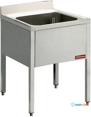 Diamond Spoeltafel met 1 Kuip met Onderstel - L710-KD-D 1