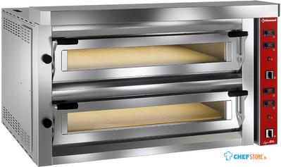 Diamond Elektrische Pizzaoven "extra Large", 2x 6 Pizza's 350mm - FULL Vuurvaste Steen - LFD-12L-LX 1