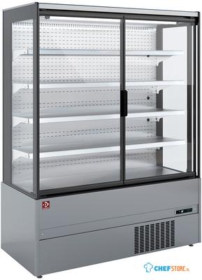 Diamond Gekoeld Wandmeubel, Zelfbediening, Klapdeuren - FULL INOX - MML20-FX 1
