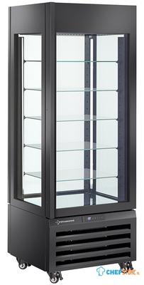 Diamond FULL Glazen Vitrine" 440 Lt. 5 Glazen Niveaus Geventileerd ZWART - MAX/507-BB 1
