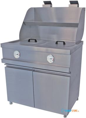 Diamond MECA-FRYER/2B Gasfriteuse HEAVY DUTY, 2 ronde kuipen, mechanisch