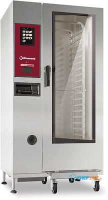 Diamond SBGT/20S Gasoven "TOUCH" met boiler, stoom en convectie 20xGN 1/1+ Cleaning