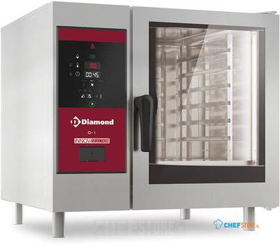 Diamond Elektrische oven, directe stoom en convectie, 6x GN 1/1+Cleaning | SDE/XC-06 1