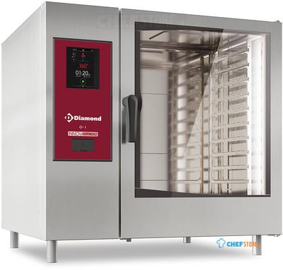 Diamond Elektrische oven "TOUCH" met boiler, stoom en convectie 10xGN2/1+ Cleaning | SDET/XC-12 1