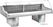 Gekoelde Vitrine toonbank B=250cm | Gebogen Ruit | Grijs | Diamond | SG25B/A1-R2 1
