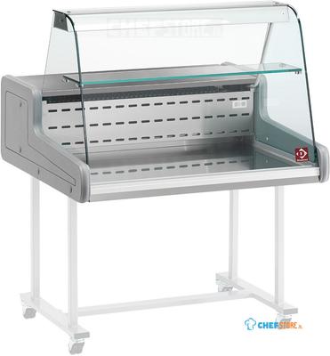 Gekoelde Vitrinetoonbank B=100cm | Gebogen Frontglas | Schuifdeuren | Diamond | SUP10-ZC/R2 1