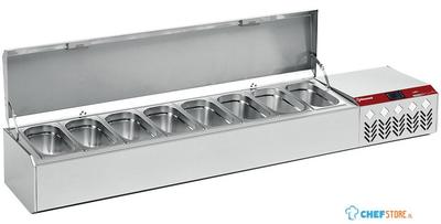 Gekoelde Structuur GN 8x 1/4, Met Deksel, Diamond SX175G/CP9 1