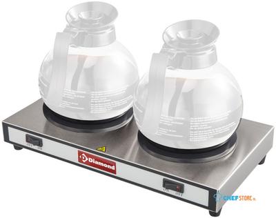 Diamond Verwarmplaten voor 2 karaffen | PCH-2/W 1