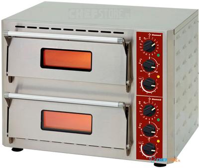 Elektrische pizza oven | 2 Kamers (3+3 kW) | 430x430xh100mm | PIZZA-QUICK/43-2C | Diamond 1