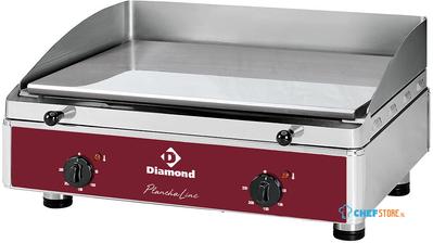Elektrische Effen Bakplaat - Gechroomeerd | Diamond | PLANCHA/2ELCR-N 1