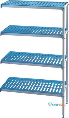 Diamond Hoekrek in geanodiseerd aluminium 4 niveau's "Modular Rack" | RAA/124-4/EF 1