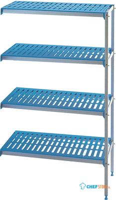 Diamond Hoekrek in geanodiseerd aluminium GN 4 niveau's "Modular Rack | RAA/125-4/EF 1