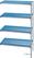 Diamond Hoekrek in geanodiseerd aluminium GN 4 niveau's "Modular Rack | RAA/125-4/EF 1