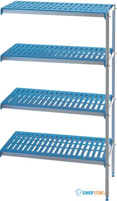 Diamond Hoekrek in geanodiseerd aluminium 4 niveau's "Modular Rack" | RAA/204-4/EF 1